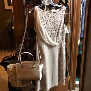 Beautiful Ann Taylor lace and chiffon dress .nude new with tags non-smoking home